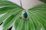Emerald Ring, Sterling Silver, Green Gemstone, May Birthstone, SKU 6241