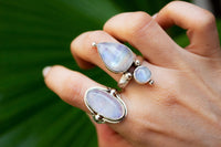 Moonstone Ring, 925 Sterling Silver Ring, June Birthstone, SKU 6146