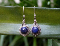Boucles d'oreilles Lapis Lazuli, Boucles d'oreilles en argent sterling, SKU 6101