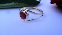 Red Ruby Gemstone Sterling Silver Ring, July Birthstone, Propose Ring, SKU 6203