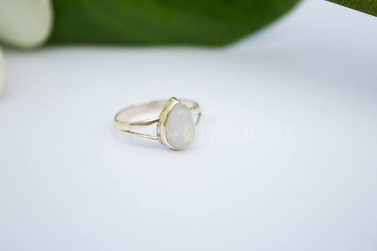 Moonstone Ring, Sterling Silver Ring, Natural Moonstone, SKU 6109