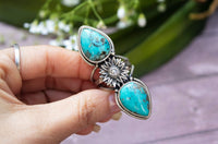Natural Turquoise Sterling Silver Ring, December Birthstone, SKU 6213