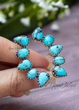 Turquoise Ring, Natural Turquoise Silver, Boho, December Birthstone, SKU 6138