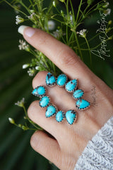 Turquoise Ring, Natural Turquoise Silver, Boho, December Birthstone, SKU 6138