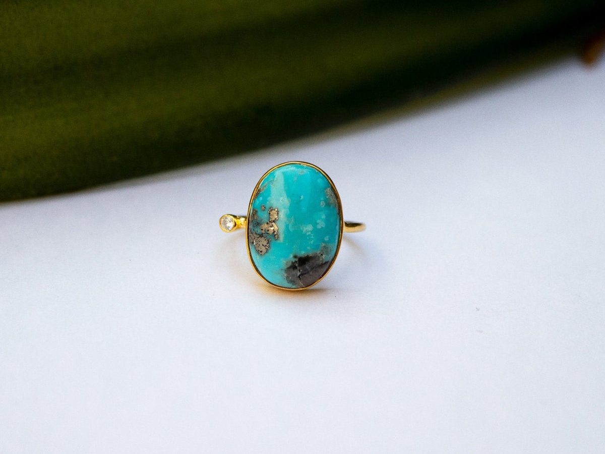 Gold Turquoise Ring, 14k Gold Filled Ring, Turquoise Jewelry, SKU 6120