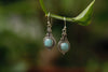 Larimar Earrings Handmade Dominican Blue Larimar Gemstone Earrings, SKU 6100