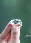 Sunflower Spinner Ring for Women, Sterling Silver Fidget Ring Band, SKU 6233