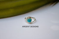 Genuine Turquoise Ring, Silver Turquoise Ring, Arizona Turquoise, SKU 6122