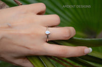 Moonstone Ring, Sterling Silver Ring, Natural Moonstone Gemstone, SKU 6140