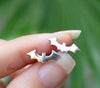 Sterling Silver Bat Earring, Bat Studs, Halloween Earrings, Animal Studs, Bat Jewelry, Minimalist Earrings, Gothic Earrings, SKU 6336