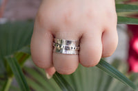 Spinner Ring Sterling Silver Fidget Ring, Moon Phase Spinner Ring, Celestial Ring, SKU 6242