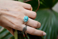 Arizona Turquoise Ring, Blue Ring, Boho Ring, SKU 6229