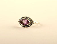 Natural Amethyst Ring, Purple Amethyst Gemstone, Marquise Shape, SKU 6141