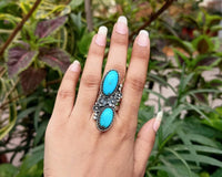 Natural Turquoise Ring, Turquoise Ring Sterling Silver, SKU 6252