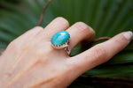 Blue Larimar Heart Ring, AR-3037