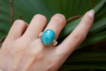 Blue Larimar Heart Ring, AR-3037